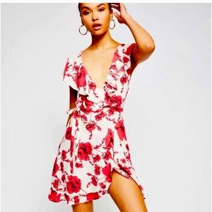 Free People French Quarter Floral Printed Mini Wrap Dress Size Small 🌸